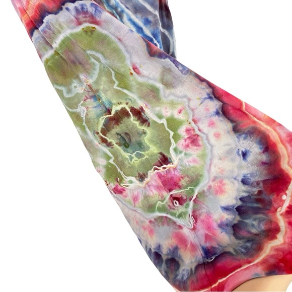 Brunello Cucinelli Long Muscle Tee Shirt Womens Size Small Custom Tie Dye Geode - Picture 4 of 12